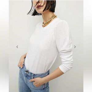 VERONICA BEARD
Mason Baseball Tee White Size Medium Casual 100% Pima Cotton